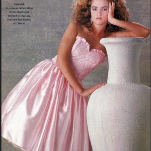 Gunne Sax Jessica McClintock Vintage 1980s prom gown custom made size 3/4